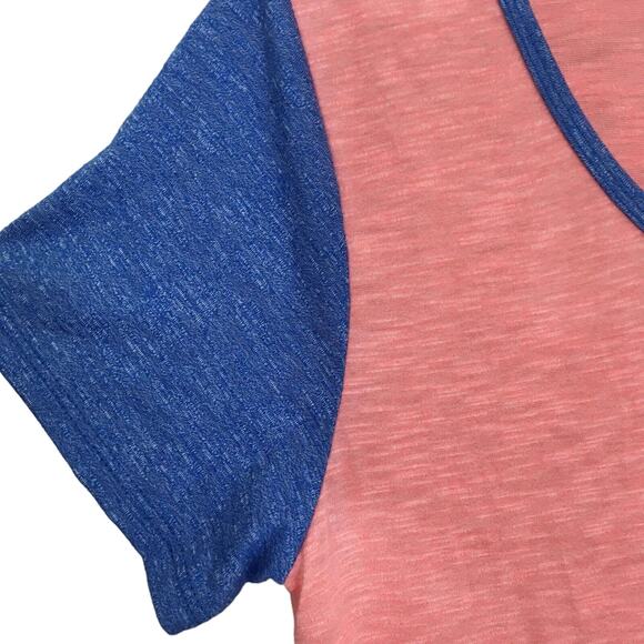 NWT LuLaRoe Pink Classic T Shirt Top Color Block Flowy Short Sleeve Womens Small - Picture 13 of 15